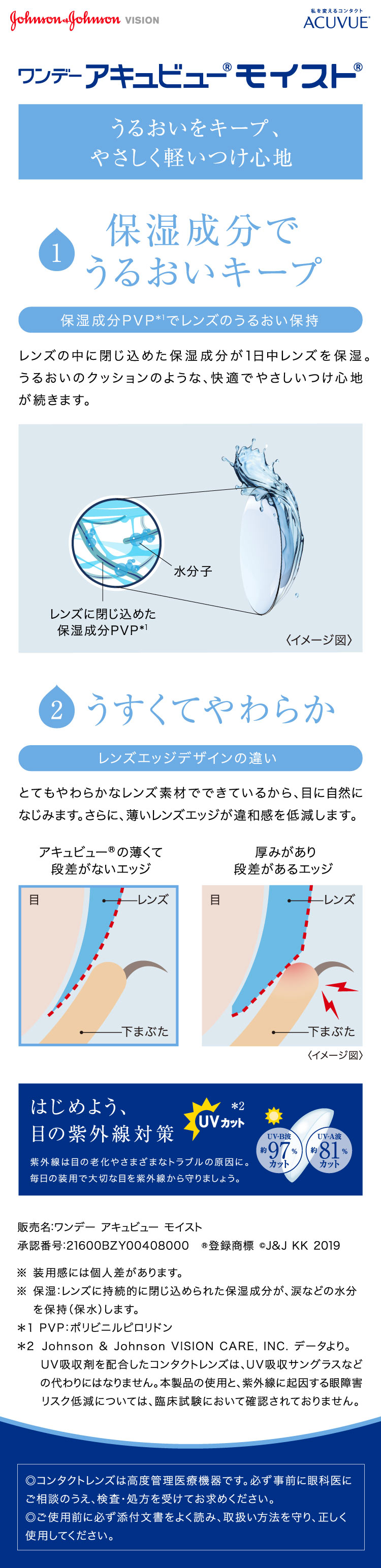 ワンデーアキュビューモイスト 製品特徴